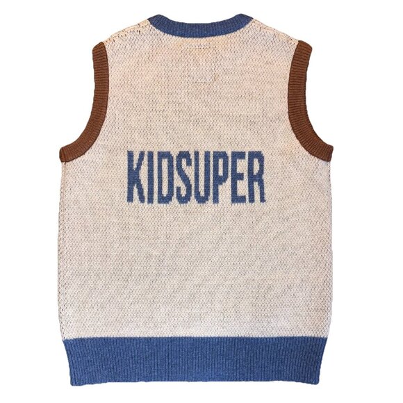 KidSuper Studios Face Wool Sweater Vest Multicolor Men’s Sz S RARE EUC - Picture 4 of 10